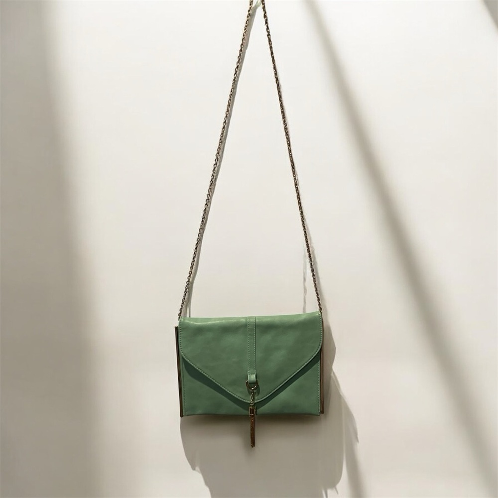Vieta Tassel Crossbody Clutch – Sage Green | Great Pre-Loved Condition